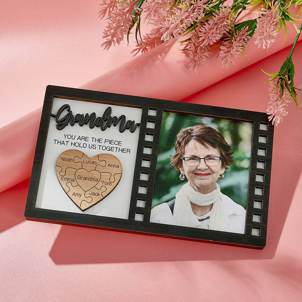 Personalized Puzzle Plaque You Are the Piece That Holds Us Together Signs Gifts for Mom or Grandma - yournamenecklaceau
