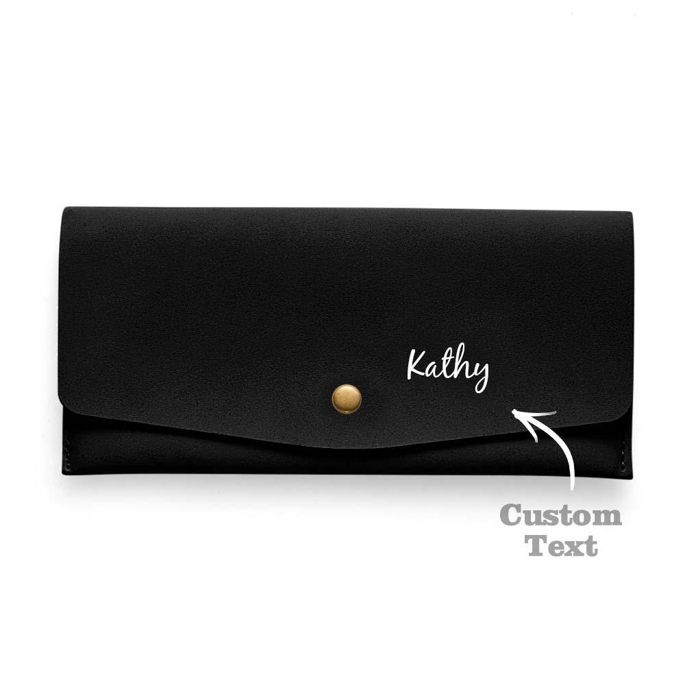Personalized Bridesmaids Gift Slim Distressed Leather Women's Wallet leather Purse Wallet Gift for Her - yournamenecklaceau