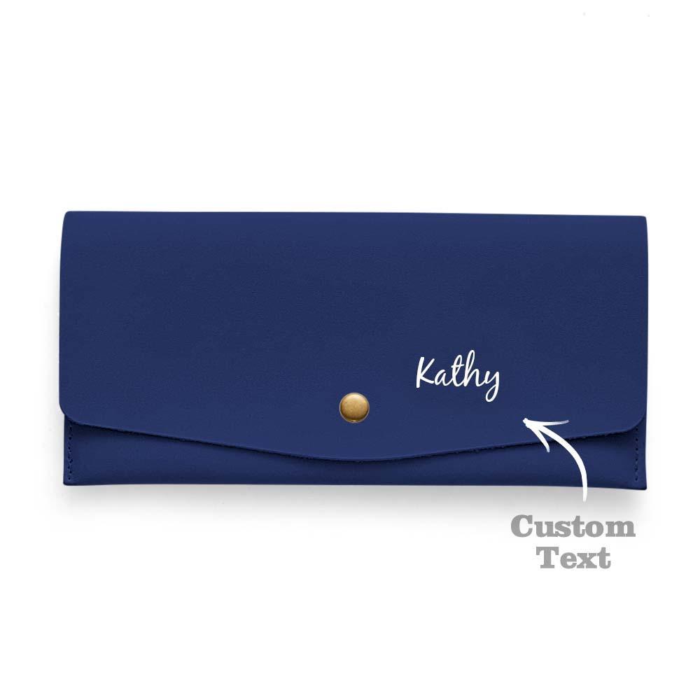 Personalized Bridesmaids Gift Slim Distressed Leather Women's Wallet leather Purse Wallet Gift for Her - yournamenecklaceau