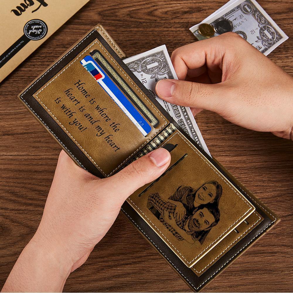 Custom Photo Engraved Wallet Antimagnetic Unique Gift - yournamenecklace