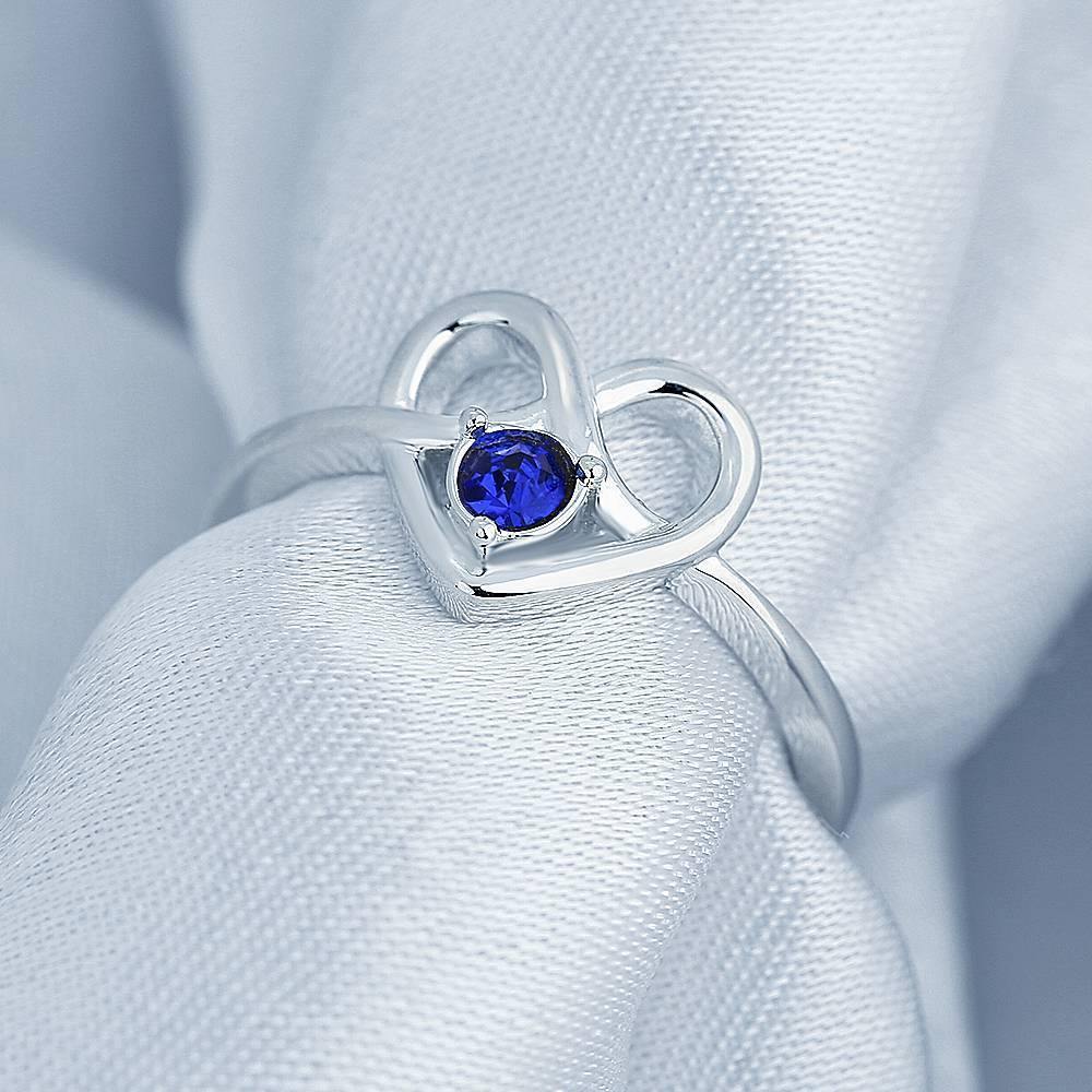 Personalised Birthstone Heart Ring - yournamenecklaceus