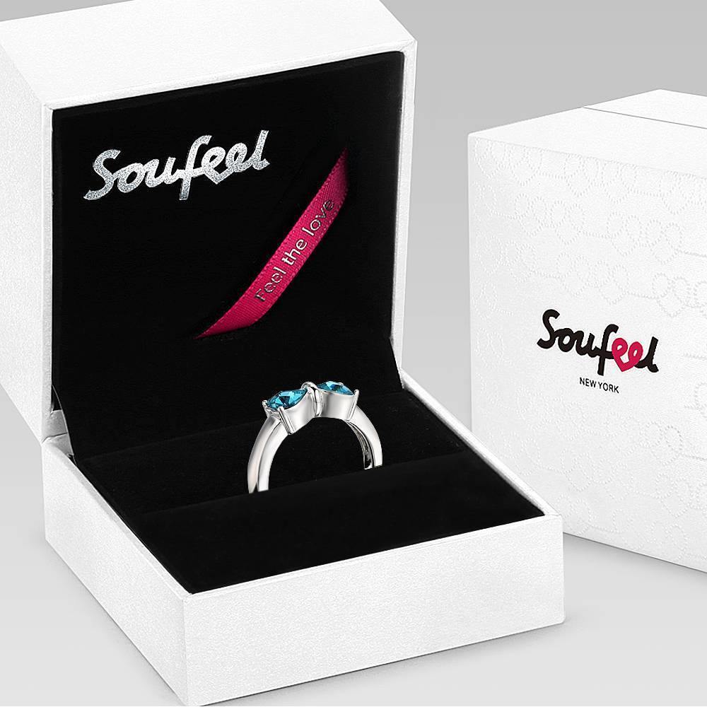 Engraved Birthstone Adorable Bow Ring - yournamenecklaceus