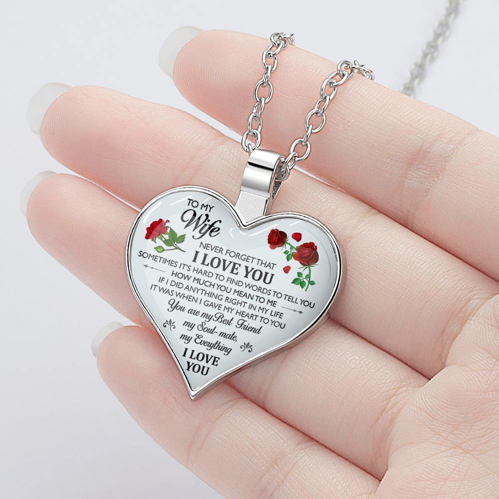 Heart Necklace A Unique and Thoughtful Gift for Wife - Silver - soufeelus