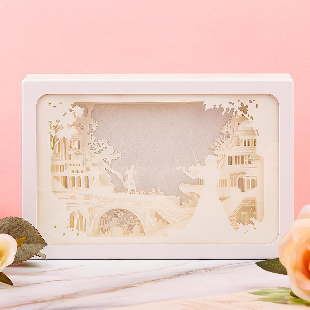 3D Paper Cut Light Horizontal Box Gifts - yournamenecklace