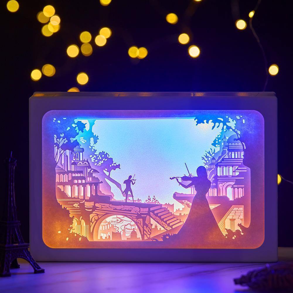 3D Paper Cut Light Horizontal Box Gifts - yournamenecklace