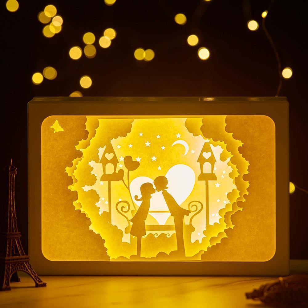 3D Paper Cut Light Vertical Box Gifts - yournamenecklace