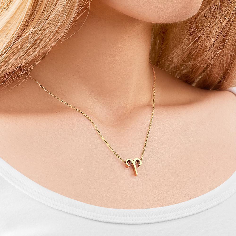 Twelve Constellation Necklace-Aries-Anti-oxidation Stainless Steel - soufeelus