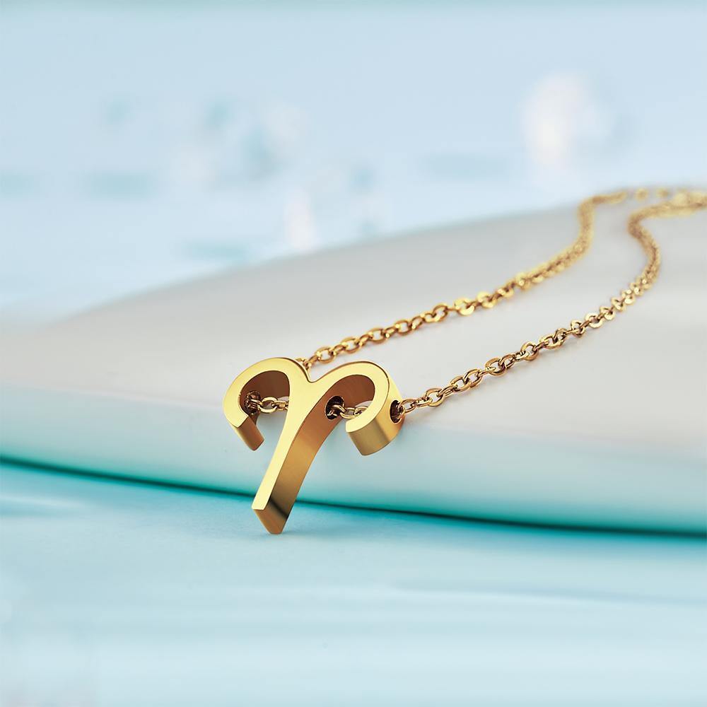Twelve Constellation Necklace-Aries-Anti-oxidation Stainless Steel - soufeelus