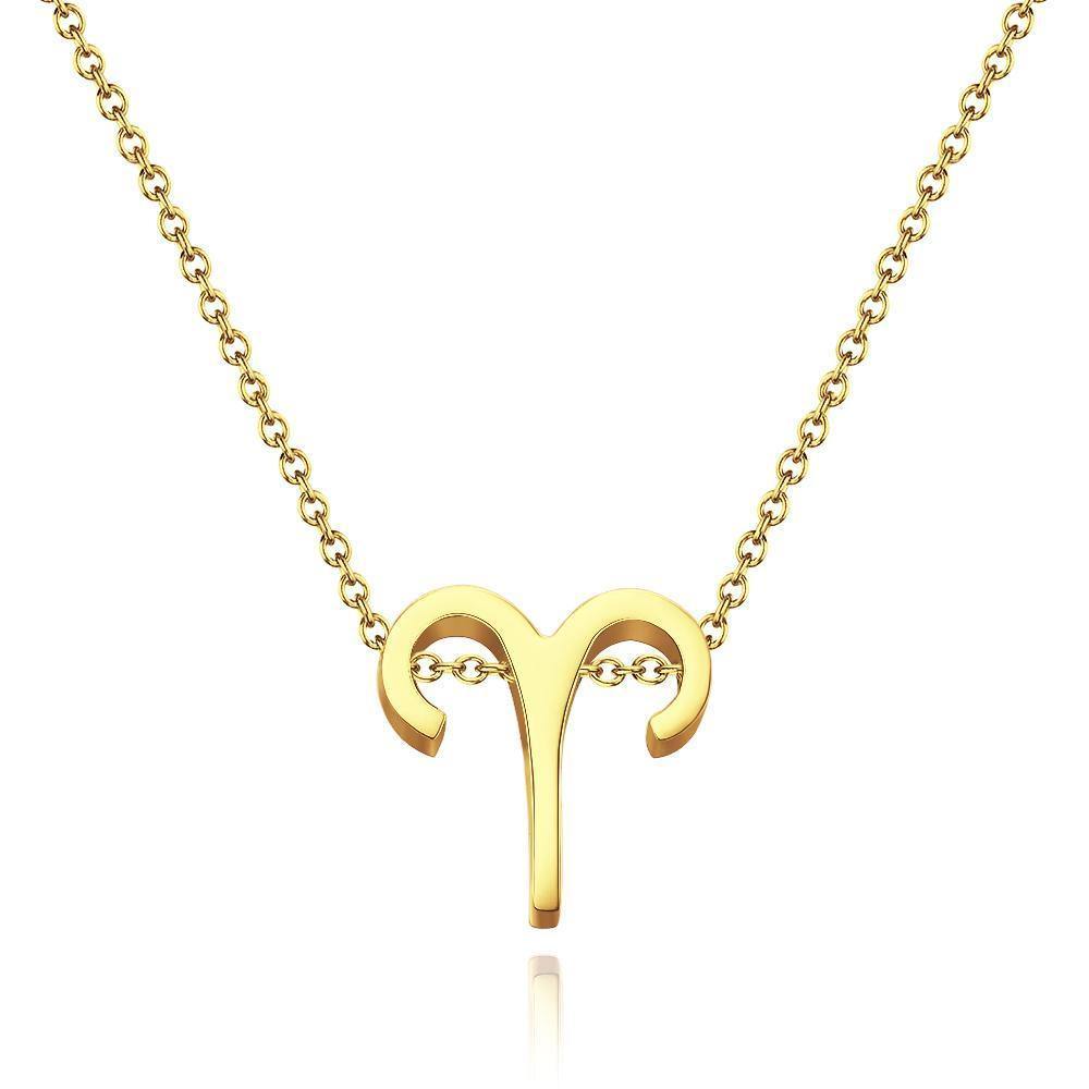 Twelve Constellation Necklace-Aries-Anti-oxidation Stainless Steel - soufeelus
