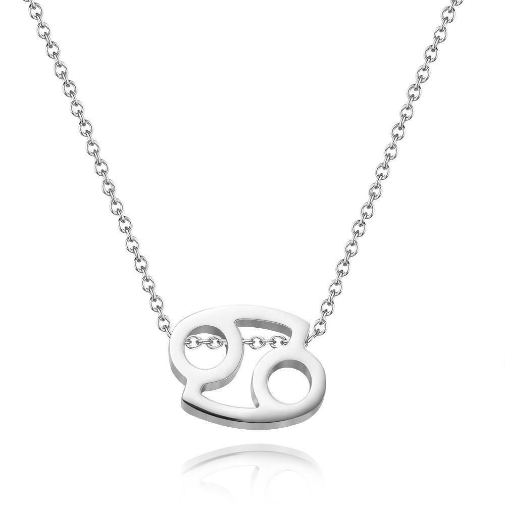 Twelve Constellation Necklace-Cancer-Anti-oxidation Stainless Steel - soufeelus