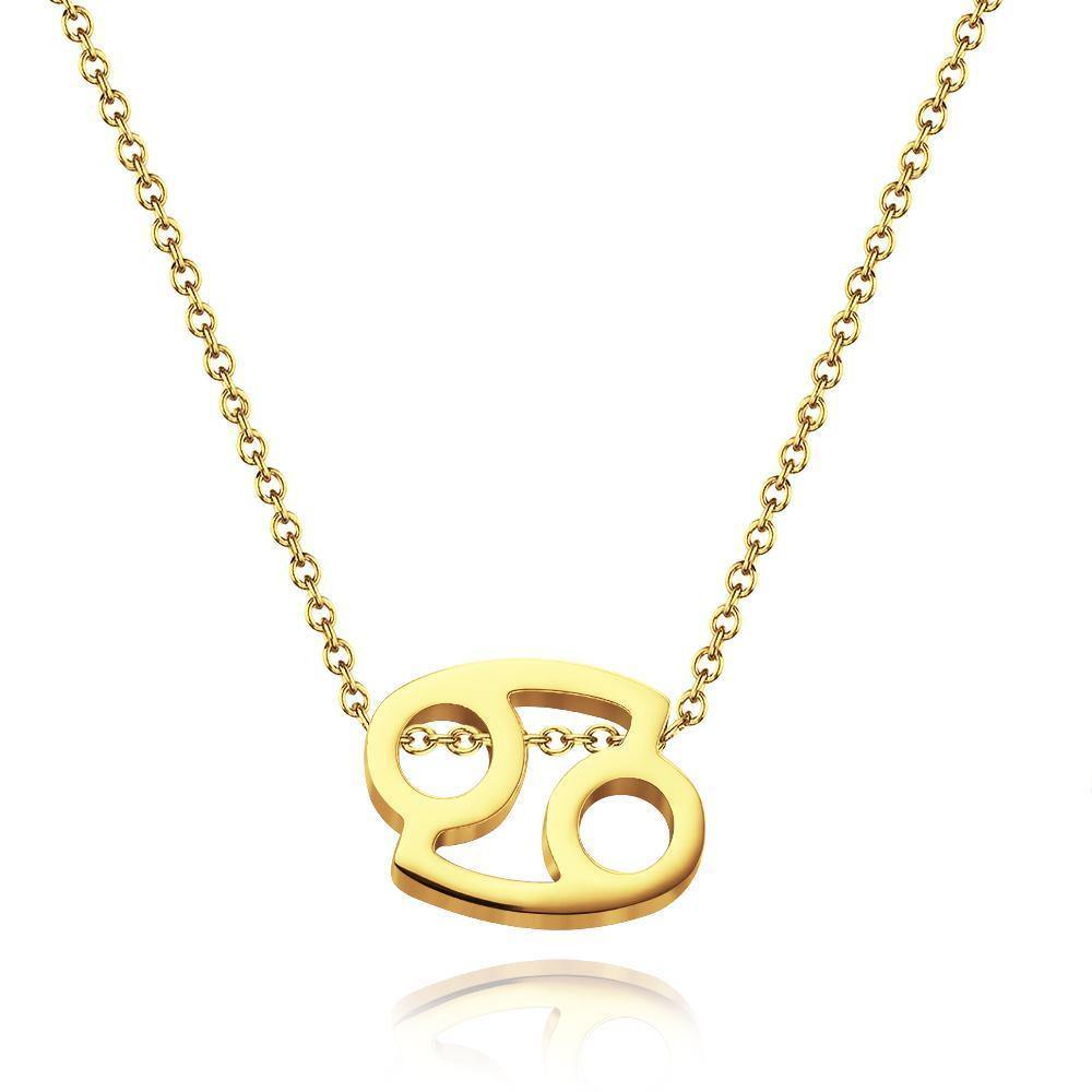Twelve Constellation Necklace-Cancer-Anti-oxidation Stainless Steel - soufeelus