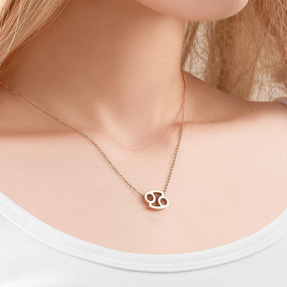 Twelve Constellation Necklace-Cancer-Anti-oxidation Stainless Steel - soufeelus
