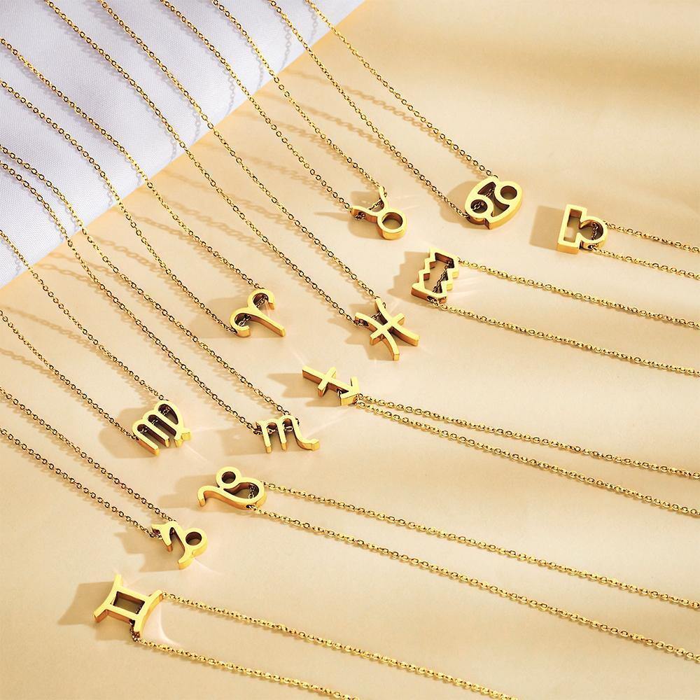Twelve Constellation Necklace-Aries-Anti-oxidation Stainless Steel - soufeelus