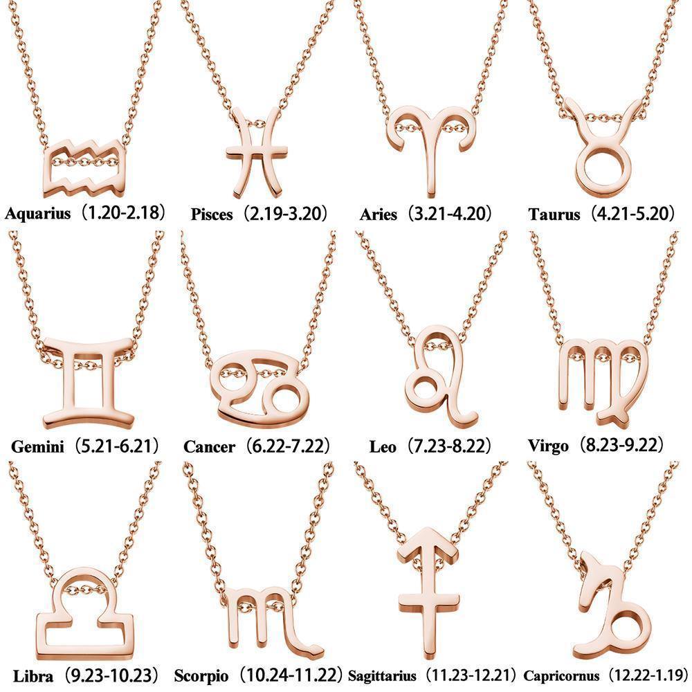 Twelve Constellation Necklace-Pisces-Anti-oxidation Stainless Steel - soufeelus