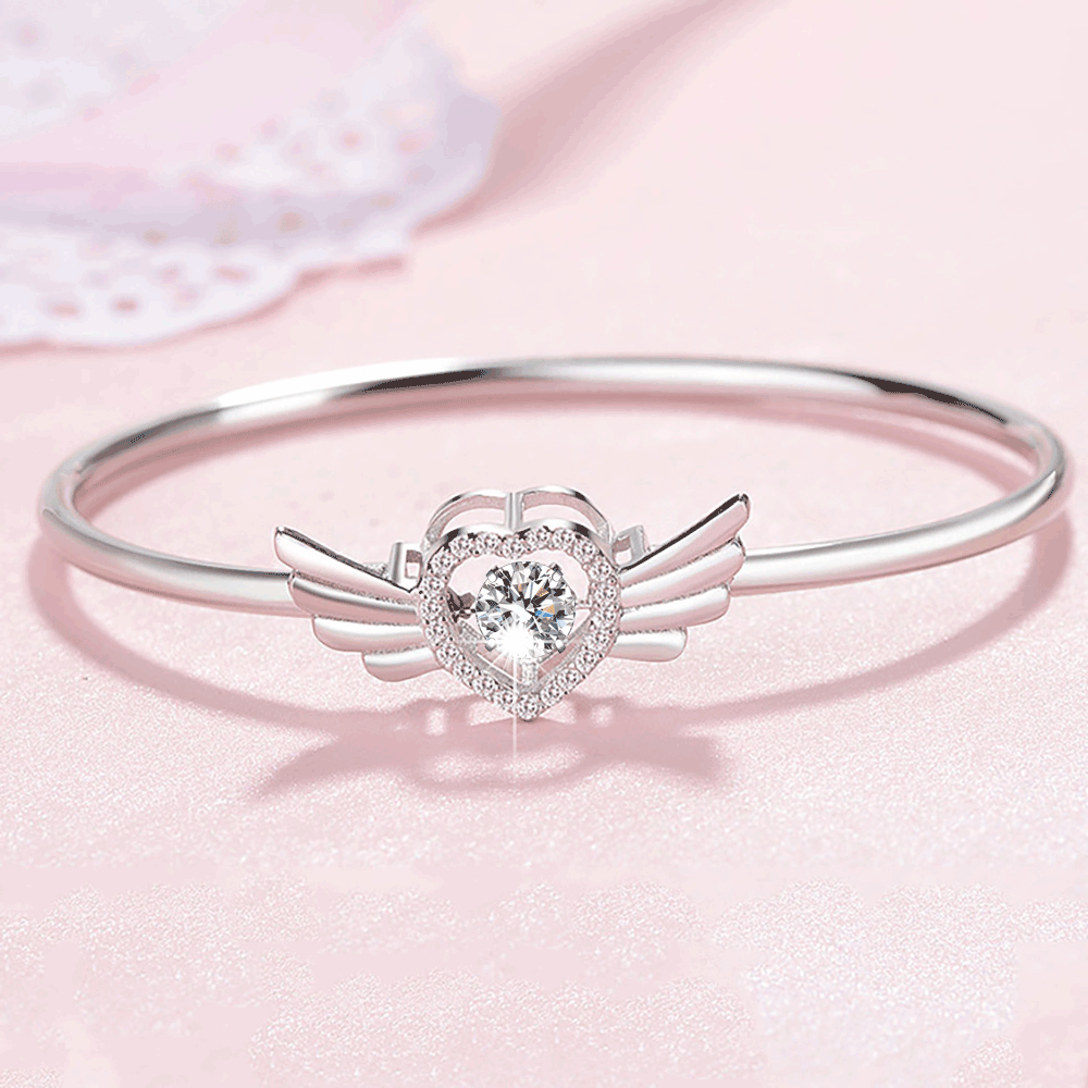 Dancing Stone Bangle Silver