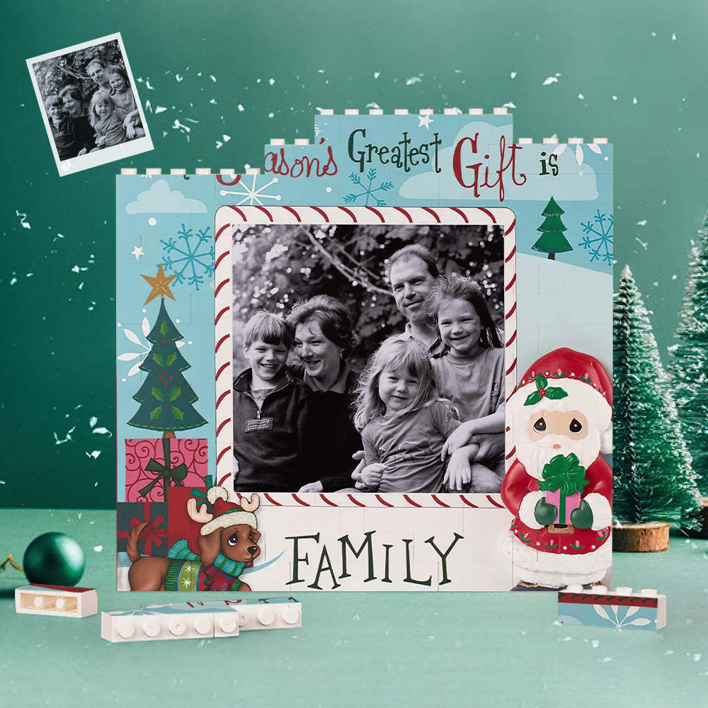 Custom Building Block Puzzle Square Family Photo Brick Retro Style Christmas Gifts - yournamenecklaceau