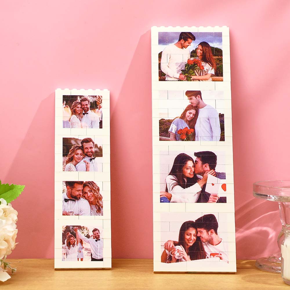 Custom Photo Building Block Puzzle Personalized Photo Square Brick Gift for couples - yournamenecklaceau