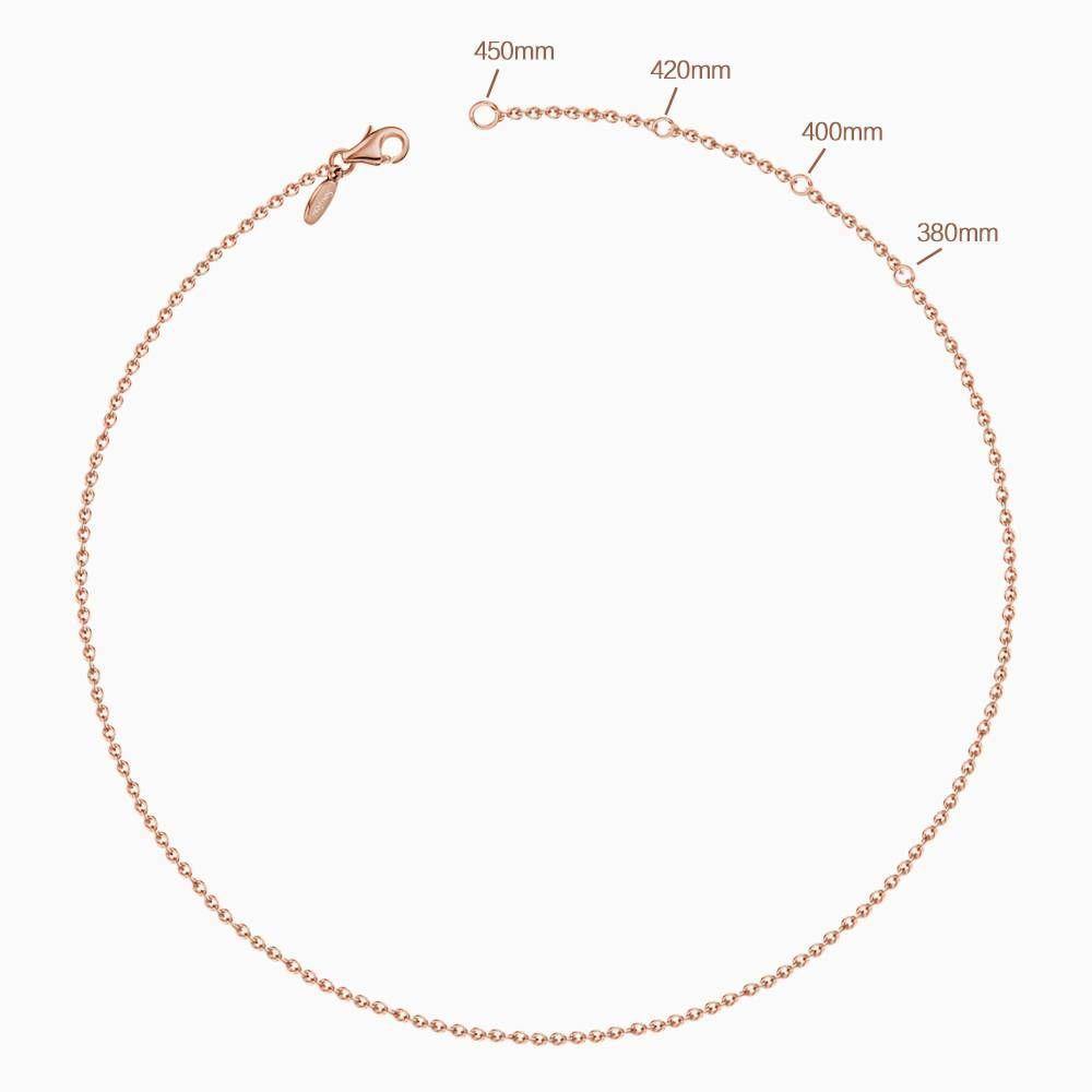 Personalized Birthstone Bar Necklace with Engraving Rose Gold Plated Silver 