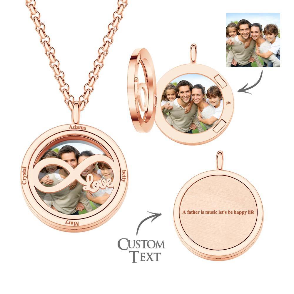 Custom Photo Engraved Locket Necklace Simple Men's Gift - yournamenecklaceau
