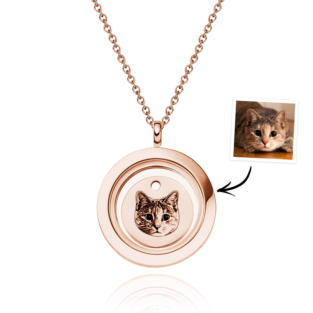 Custom Cat Hair Keepsake Pet Fur Can Open Locket Necklace Dog Hair Memorial Personalized Gifts For Her Pet Loss