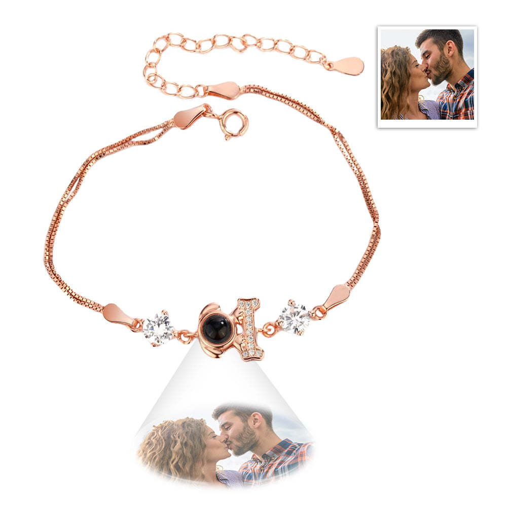 Custom Projection Bracelet Cute Puppy Photo Bracelet Gift for Her - yournamenecklaceau