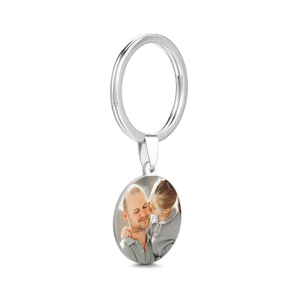 Round Tag Photo Keychain You are a SUPERHERO Gifts for Father - yournamenecklace