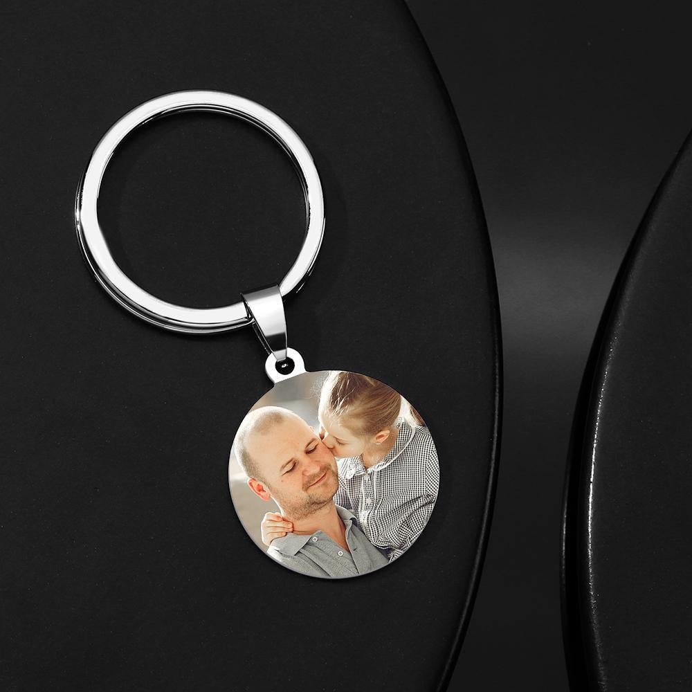 Round Tag Photo Keychain You are a SUPERHERO Gifts for Father - yournamenecklace