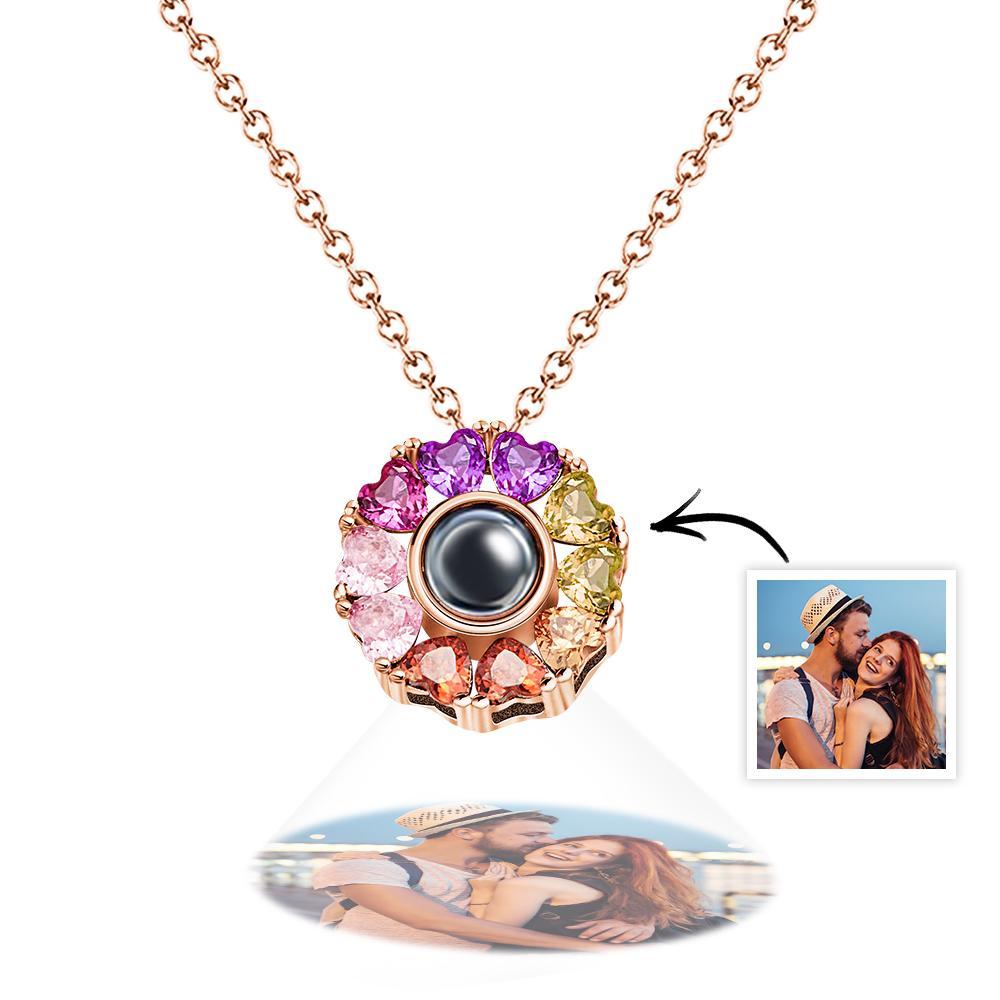 925 Sterling Silver Projection Photo Love Necklace Personalized Projective Pendant Gift for Her - yournamenecklaceau