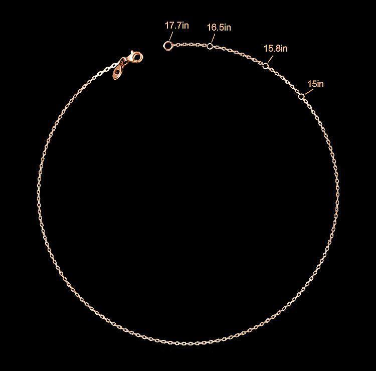 Personalized Name Necklace Rose Gold Plated Silver