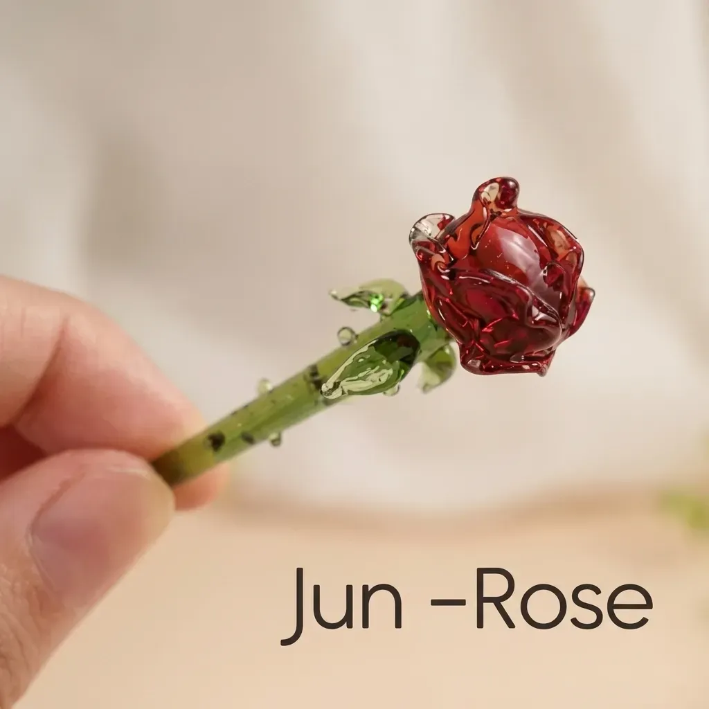 Personalized Glass Birth Flower Bouquet, Mini Floral Gift for Mom, Grandma, Mother’s Day gift - NameNecklaceAU