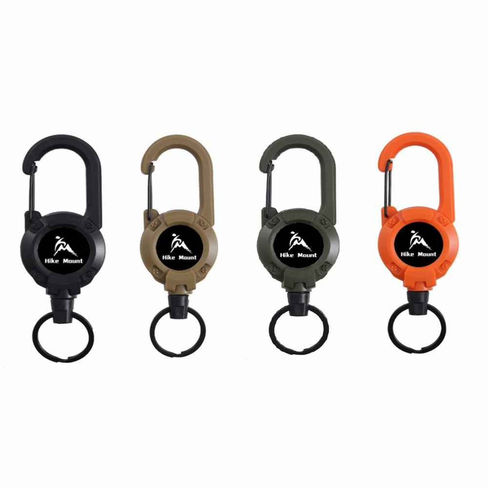 3 In 1 new multifunctional Retractable Pull Reel Carabiner Keychain, Strong Steel Wire Rope Buckle,Outdoor Sport Keychain Tool keychain accessories - NameNecklaceAU