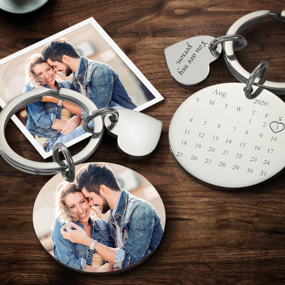 Personalized Calendar Key-chain Significant Date Marker Gift for Couples Christmas Gift - yournamenecklaceau