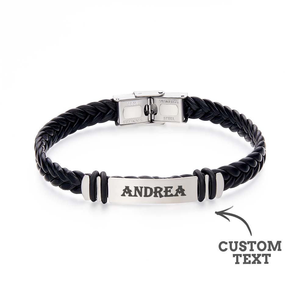 Custom Engraved Man Bracelet Fashion Gift for Him - yournamenecklaceau