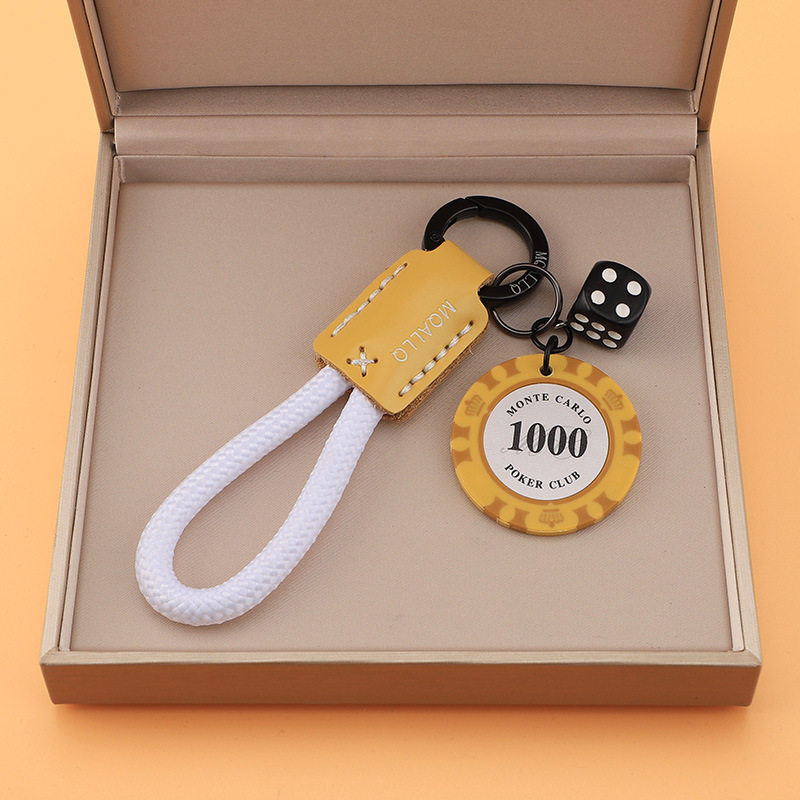 Good luck woven car keychain pendant chain, multi-ring book and backpack charm, high-end couple gift for men and women. - NameNecklaceAU