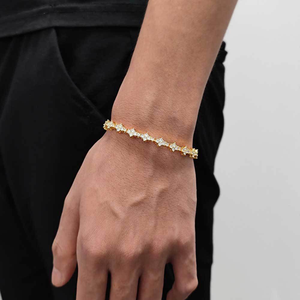 Spring Clasp Zirconia Tennis Bracelet Single Row Chain - yournamenecklaceau