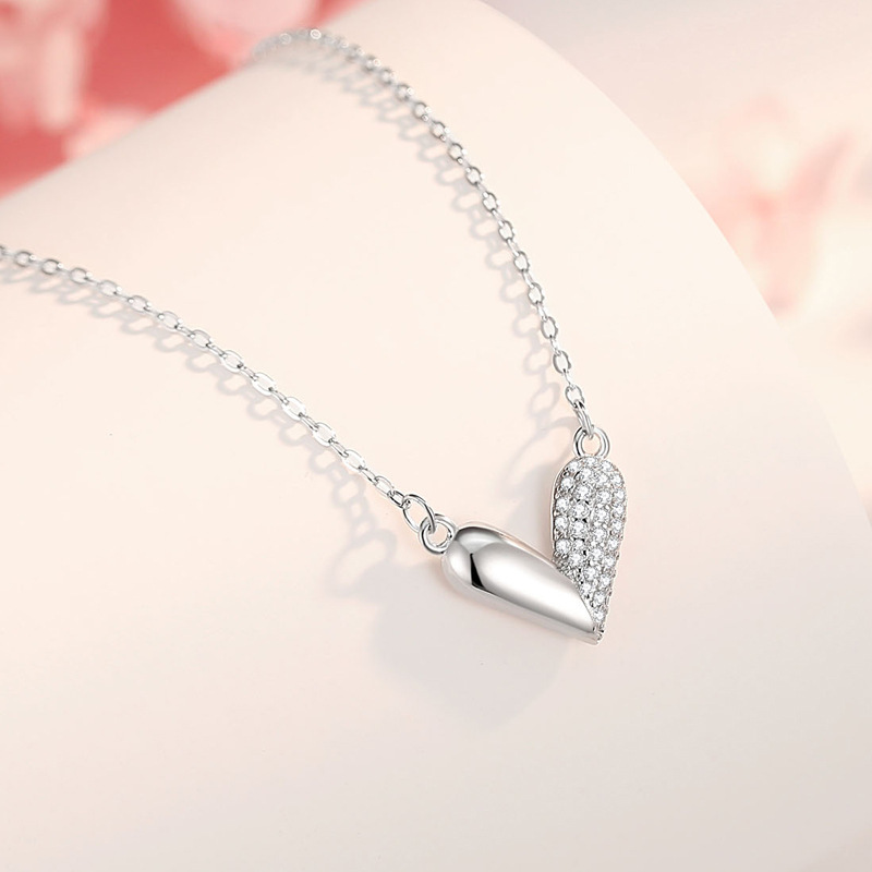 Shiny Heart Romantic Necklace & Elegant Gift of Love for Valentine’s Day Birthday or Anniversary - NameNecklaceAU