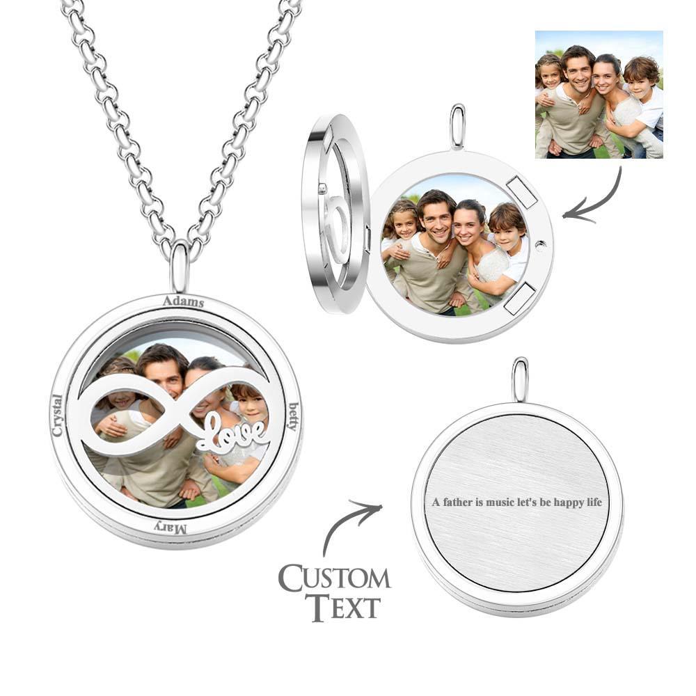 Custom Photo Engraved Locket Necklace Simple Men's Gift - yournamenecklaceau