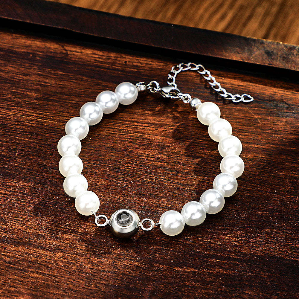 Custom Projection Bracelet Pearl Chain Romantic Gift - yournamenecklaceau