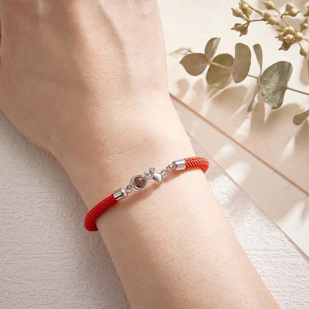 Custom Photo Projection Bracelet Cute Little Mouse - yournamenecklaceau