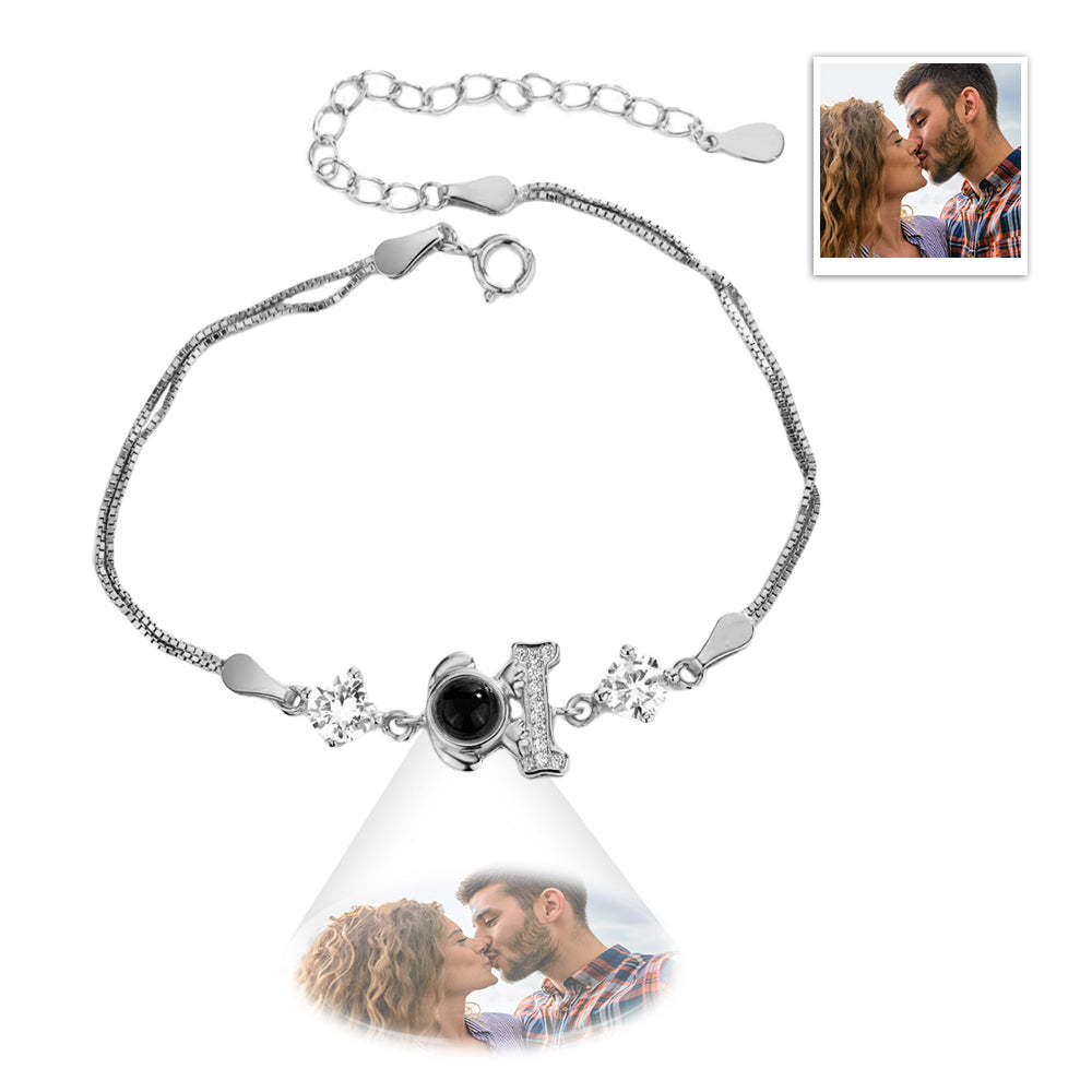 Custom Projection Bracelet Cute Puppy Photo Bracelet Gift for Her - yournamenecklaceau
