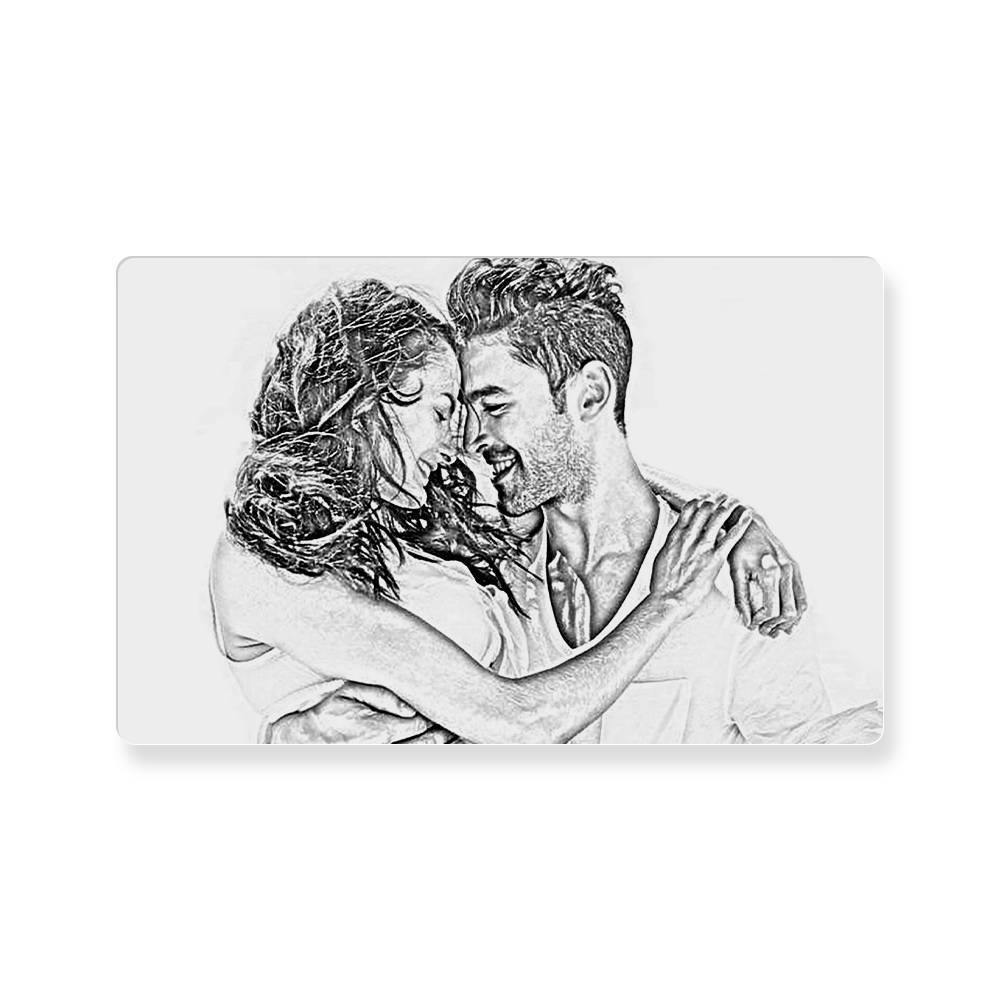 Photo Engraved Wallet Card Wonderful Gift - Aluminum Gift for Lover - yournamenecklace