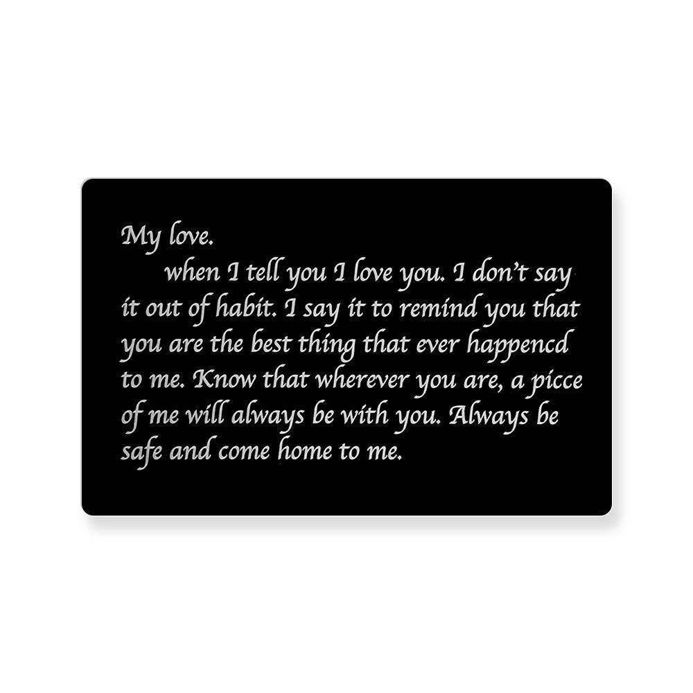 Photo Engraved Wallet Card Wonderful Gift - Aluminum Gift for Lover - yournamenecklace
