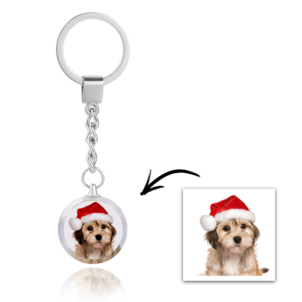 Custom Photo Crystal Keychain Personalised Gift For Couple