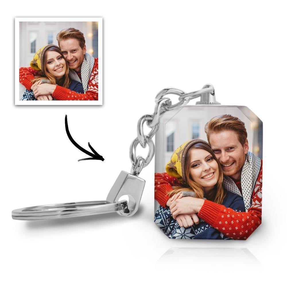 Custom Photo Keychain Crystal Keychain Memorial Gifts - yournamenecklace