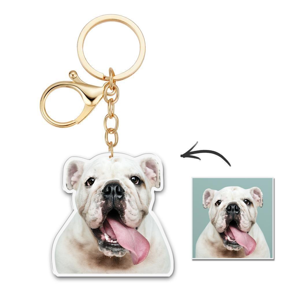 Custom Photo Keychain Unique Design In Memory Pet Keychain For Pet Lovers - yournamenecklaceau