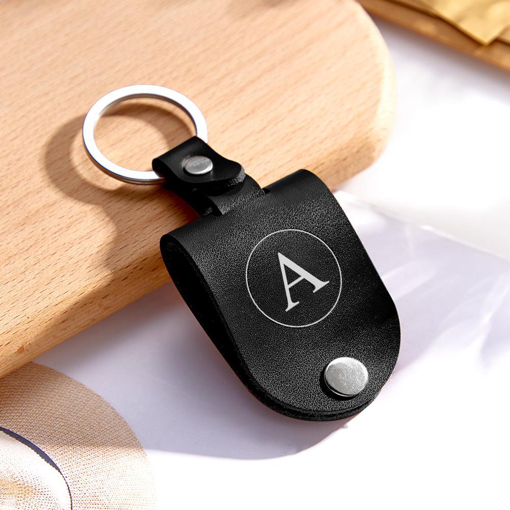 Custom Photo Engraved Keychain Simple Leather Fashion Gifts - yournamenecklaceau
