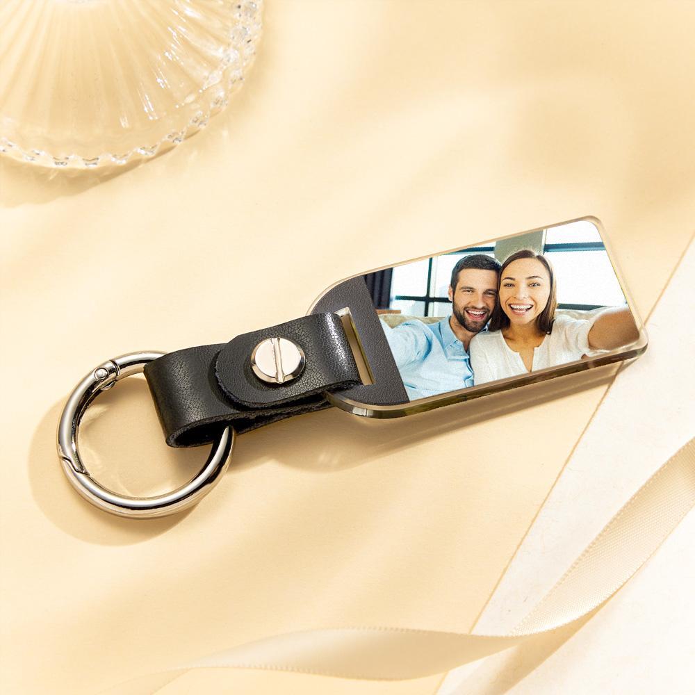 Custom Photo Keychain Creative Simple Couple Gifts - yournamenecklaceau