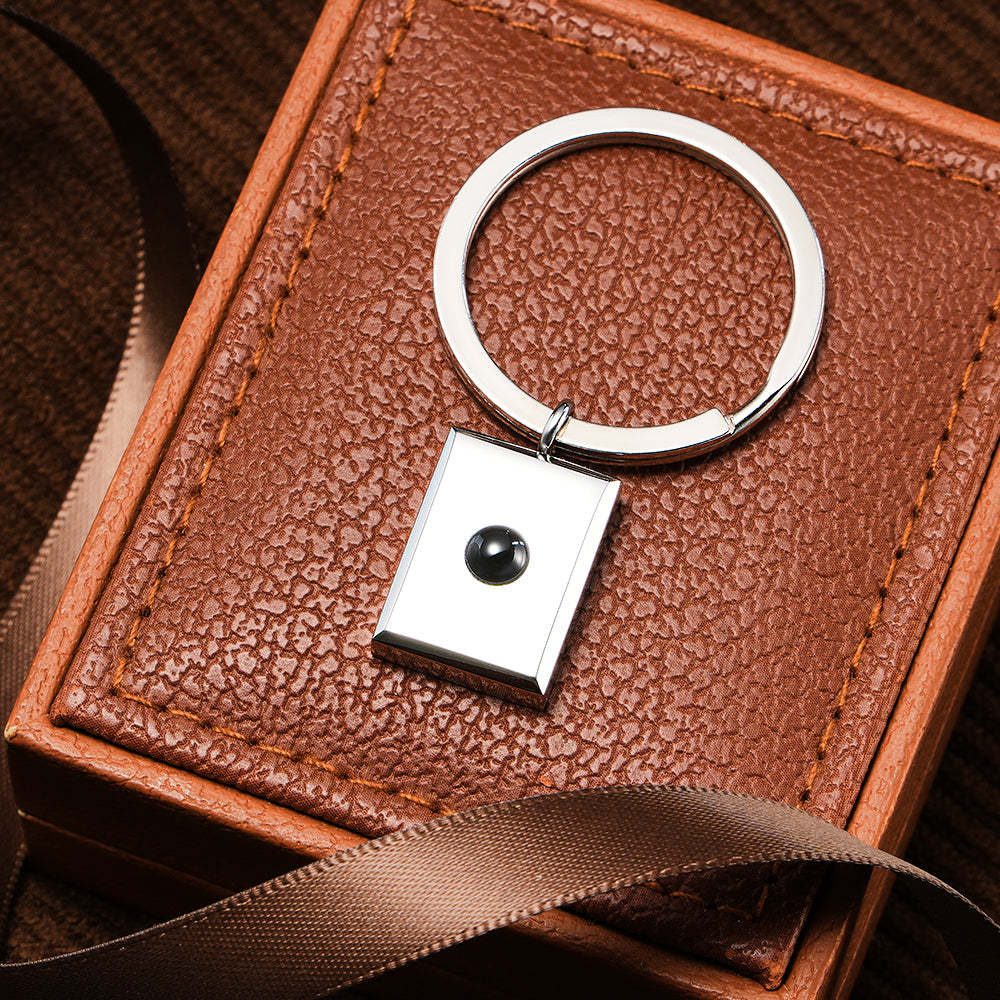 Personalized Photo Projection Keychain Custom Photo Keychain for Dad Father's Day Gift - yournamenecklaceau