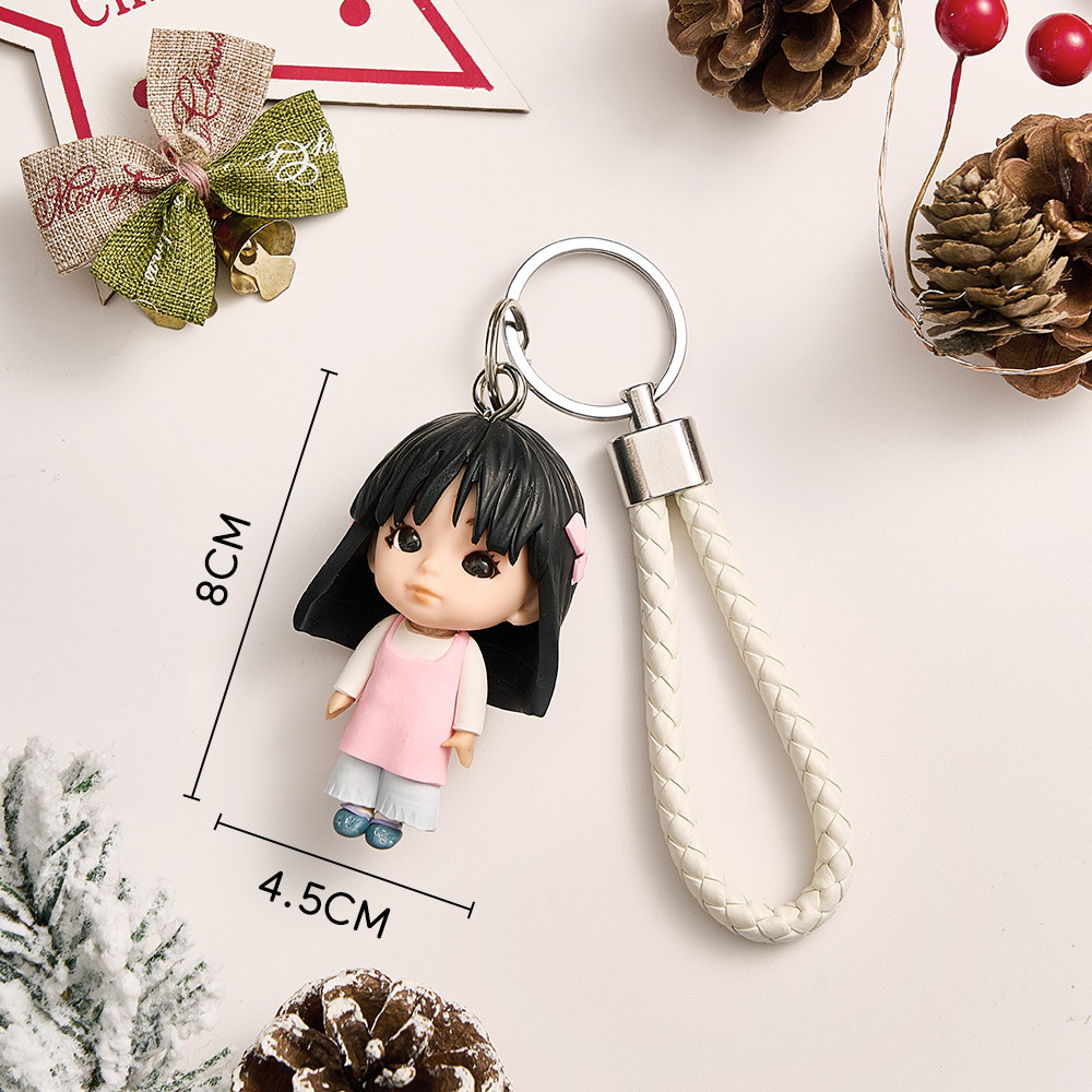 Custom Handmade Clay Figurine Keychain Personalized Polymer Clay Keyring Gift