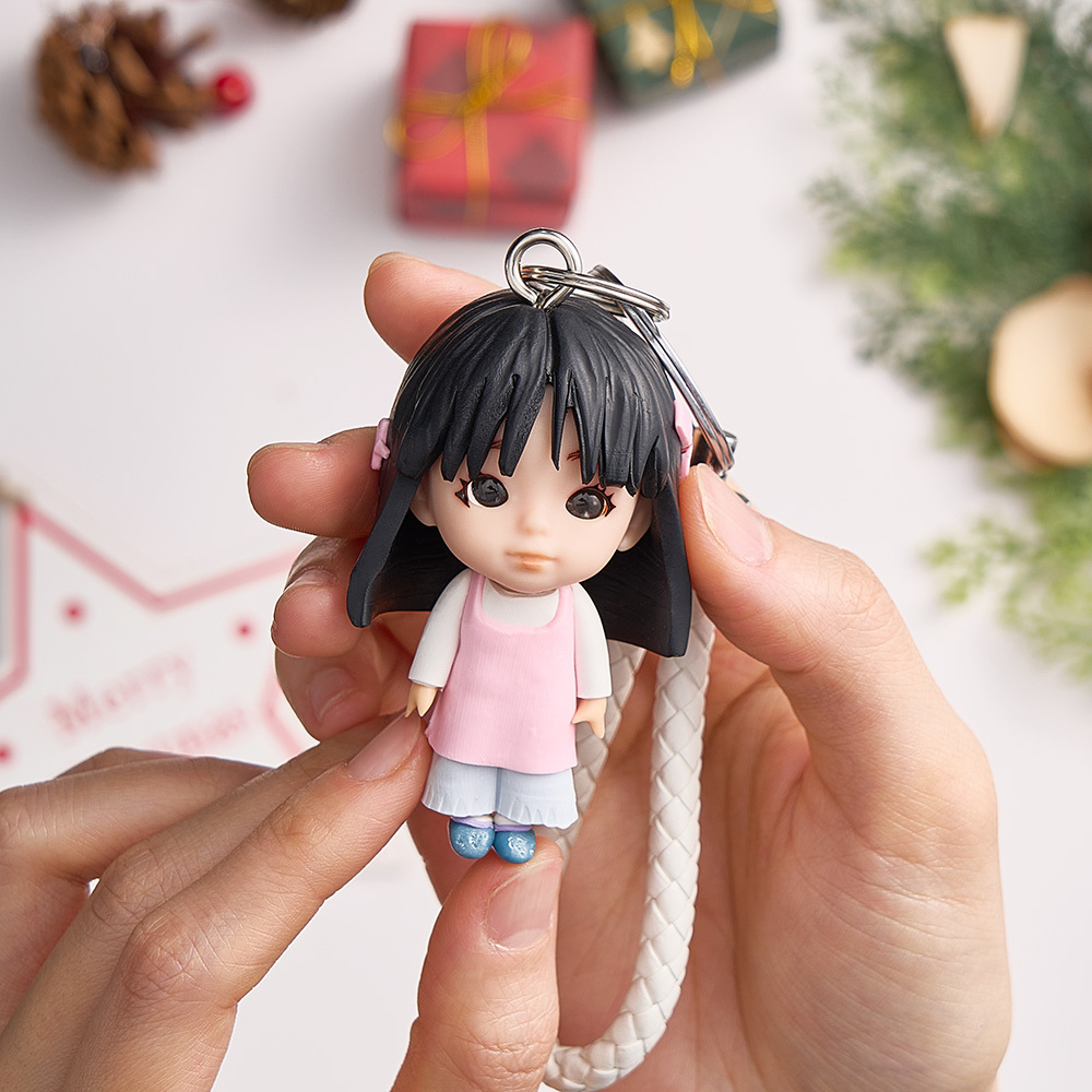 Custom Handmade Clay Figurine Keychain Personalized Polymer Clay Keyring Gift
